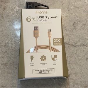 iHome 6ft USB Type-C cable